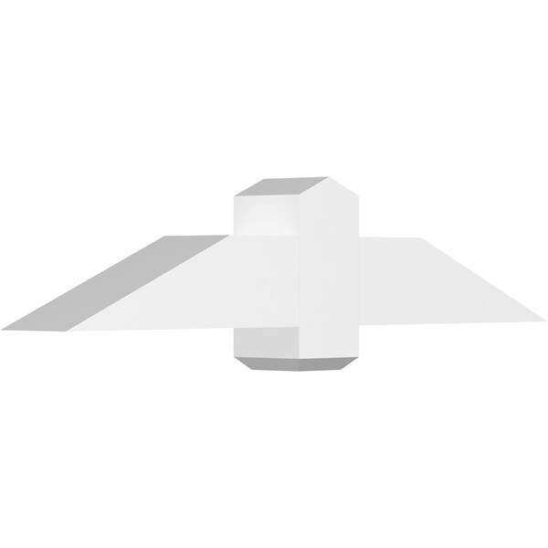Ekena Millwork Eugene Architectural Grade PVC Gable Bracket, 48"W x 10"H x 6"D x 6"F, 5/12 Pitch GBP048X10X0606EUG00 - main